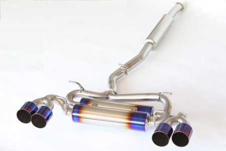 R1TITAN EXTRA STTI Gold Ring 4Tail Exhaust - Toyota GR86 / Subaru BRZ