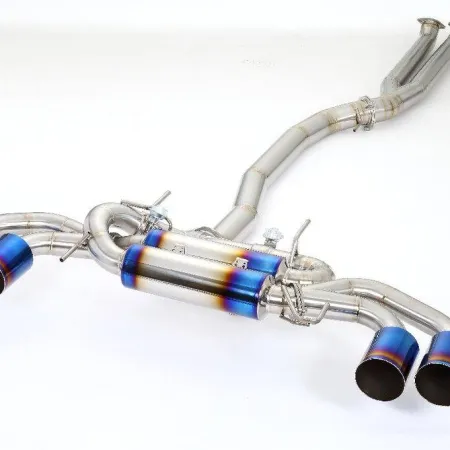 Amuse R1TITAN R1000 Nardo Spec Downpipe Back Exhaust w/Gold Ring - GT-R R35