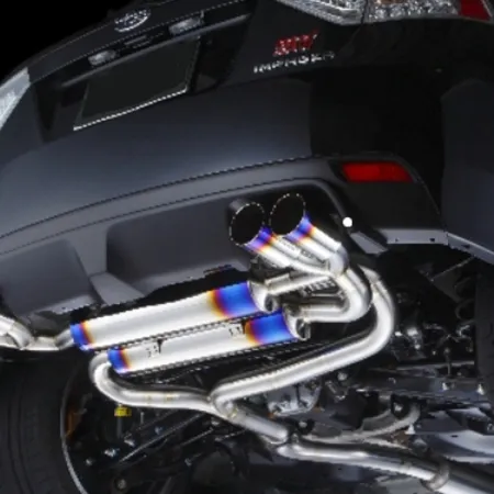 Amuse R1TITAN RS Silent Catback Exhaust W/Gold Ring - WRX STI GRB