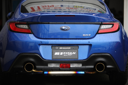 R1TITAN EXTRA STTI Gold Ring Exhaust - Subaru BRZ