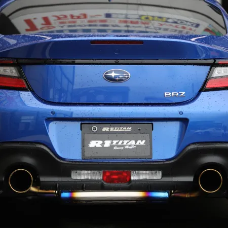 R1TITAN EXTRA STTI Gold Ring Exhaust - Subaru BRZ